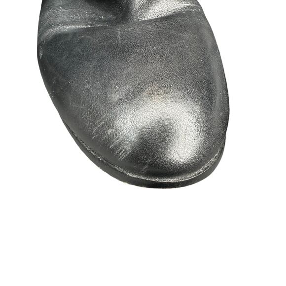 J.Crew Black Casual Basic Leather Almond Toe Knee High Boots Size 10 1/2 - Picture 7 of 10